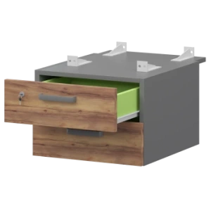 Тумба подвесная для столов на м/каркасе гл.730 мм Смарт СМТ2-2ПД.73 Графит/Таксония