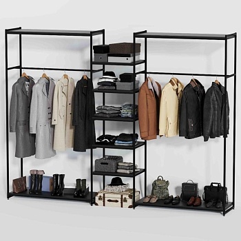 Стеллаж для одежды КЧ-2213 в стиле ЛОФТ