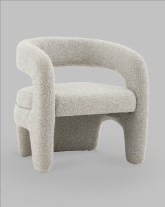 Кресло лаунж Bones серебристый