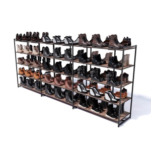 Стеллаж для обуви, сумок и иных товаров в стиле Лофт Б1527-05-3 (без полок)