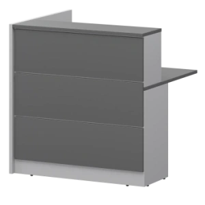 Модуль завершающий высокий правый Ресепшен Смарт СМР-22.10 Белый/Графит