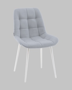Стул Флекс N светло-серый белые ножки
