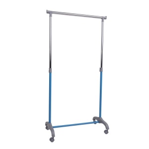 Вешалка для одежды Mix на колесах, голубой, металл