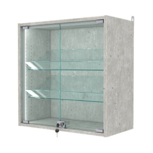 Витрина настенная с регулировочными полками №1-1АКГ-РЕГ-П, Метрополитан Грей