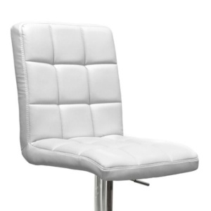 Барный стул Лагер, белая кожа