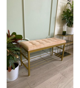 Банкетка Сканди-96-2 (персиковый/золото)