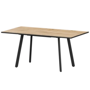Стол раздвижной Альфа Обеденные столы в пластике Альфа 1200+300 (Н-3780) Дуб Вотан/Черный муар