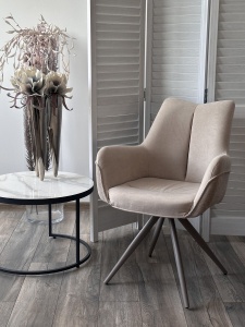 Стул МАРК 360 град., цвет B-03/LOTOS-03 бежевый, велюр / латте каркас