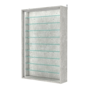 Витрина настенная с регулировочными полками №2-5Г-РЕГ-П, Метрополитан Грей