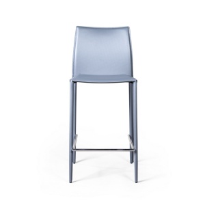 Стул полубарный Рольф, кожа антрацит