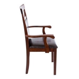 Стул Luiza с подлокотниками, темный дуб/ коричневый