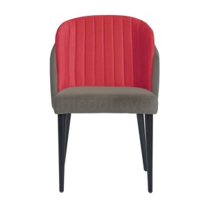 Полукресло Лилия, темно-серый - красный