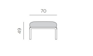 Пуф пластиковый с подушкой Komodo Pouf тортора, синий