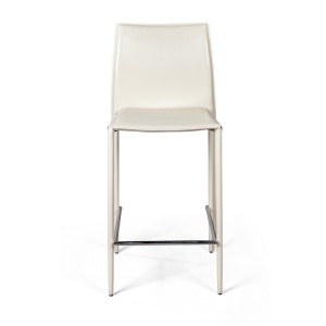 Стул полубарный Рольф, кожа бежевый