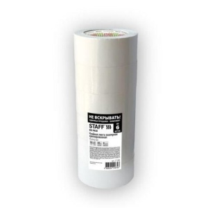 Клейкая лента малярная креппированная 48мм x 50м, КОМПЛЕКТ 6шт, STAFF BIG PACK, 271958