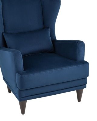 Кресло Скотт велюр тёмно-синий
