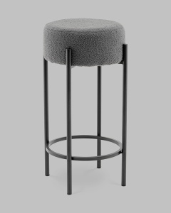 Стул барный Беккет букле темно-серый