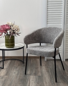 Стул САГ (SAGE) 3018-17 серый, шенилл / черный каркас, ®DISAUR