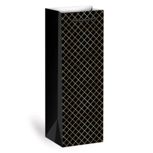 Пакет подарочный под бутылку (1 штука), 13х9x36 см (B), "Leather Bottle Bag", ассорти, ЗОЛОТАЯ СКАЗКА, 700802
