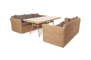 "Мокко Дабл" обеденная группа из искусственного ротанга, цвет соломенныйцвет соломенный