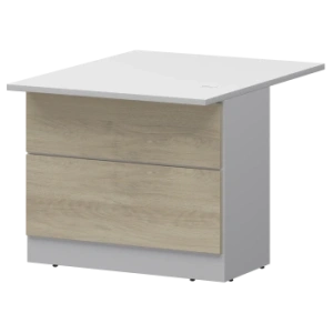 Модуль приставной низкий Ресепшен Смарт СМР-14.8 Белый/Кронберг