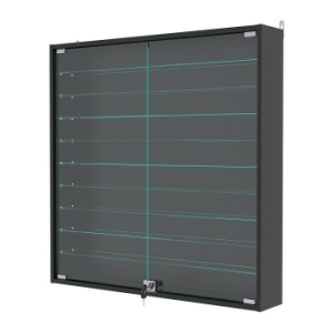 Витрина настенная с регулировочными полками №4-5А-РЕГ, Черный