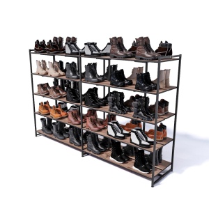 Стеллаж для обуви, сумок и иных товаров в стиле Лофт Б1525-05-2 (без полок)