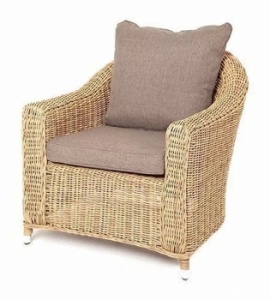 "Кон Панна" кресло из искусственного ротанга, цвет соломенныйцвет соломенный