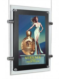 Световая панель Кристалл односторонняя подвесная А3, матовый черный