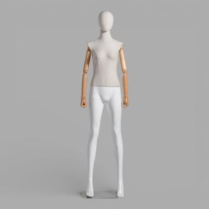 JWP-7FNA Манекен женский с тканевым торсом и деревянными руками
