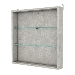Витрина настенная с регулировочными полками №1-1ГУ-РЕГ, Метрополитан Грей