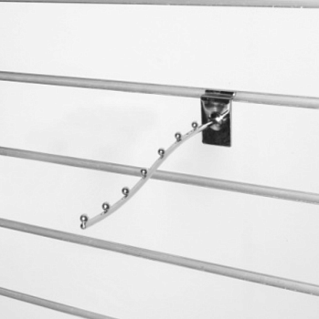 A105-250 Кронштейн изогнутый с 7-ю шариками, d=6мм, длина 250мм, хром