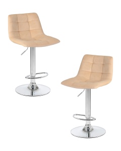 Набор 2 шт Стул барный DOBRIN TAILOR, бежевый велюр (MJ9-10)