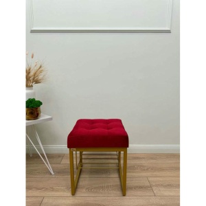 Банкетка Марсей 40-44 с полкой (бордовый/золото)