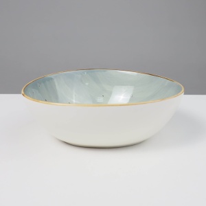 Блюдо глубокое VITAL 3, фарфор, голубой, 21*17*7см