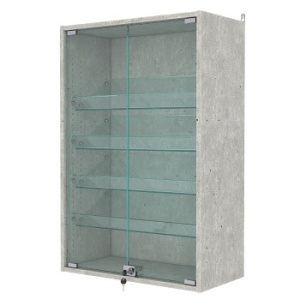 Витрина настенная с регулировочными полками №2-1АКГ-РЕГ, Метрополитан Грей