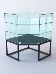 Прилавок угловой "ЛОФТ СТИЛЬ" №105 пятигранный (с дверками), Черный