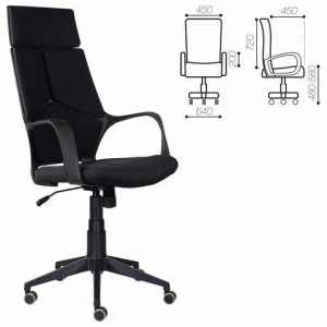 Кресло офисное BRABIX PREMIUM "Prime EX-515", ткань, черное, 532547