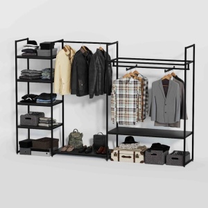 Стеллаж в стиле Loft КЧ-1708 для одежды