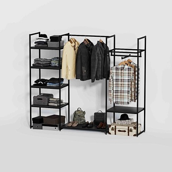 Стеллаж в стиле Loft КЧ-1707 для одежды