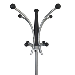 Вешалка-стойка BRABIX "CR-848" на мраморном диске, металл, 4+3 крючка, цвет коричневый, 606435