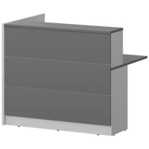 Модуль завершающий высокий правый Ресепшен Смарт СМР-22.12 Белый/Графит