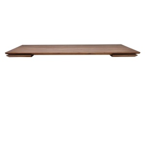 Столешница САНГАЙ раздвижной, 136(196)*80, дуб мореный / рама черный