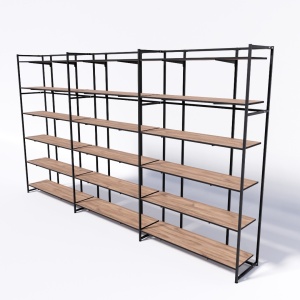 Стеллаж для сумок и аксессуаров в стиле Лофт BOTTI 2135-06-3 (без полок)