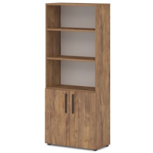 Шкаф для документов высокий широкий T-672 Лавана - Lavana цвет Таксония медовая