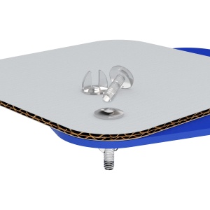 Винт и гайка пластиковый с ушками VIKING SCREW S-25, цвет прозрачный