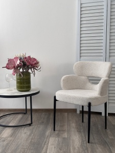 Стул VALTER RAVEN22 Бежево-белый, ткань / Черный каркас, ®DISAUR