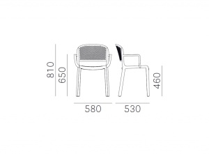 Кресло пластиковое Dome красный