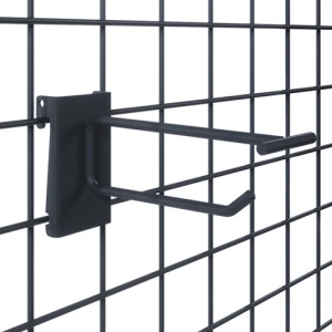 DSN.002.100 \ Крючок одинарный на решетку с ценникодержателем (L100, d5мм)