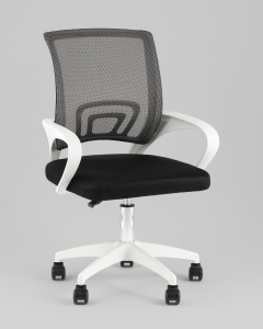 Кресло офисное TopChairs Simple SN черный пластик белый